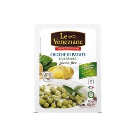 Molino Di Ferro Le Veneziane Chicche di patate agli spinaci senza glutine 500 g Molino Di Ferro Le Veneziane Chicche di patate agli spinaci senza glutine 500 g