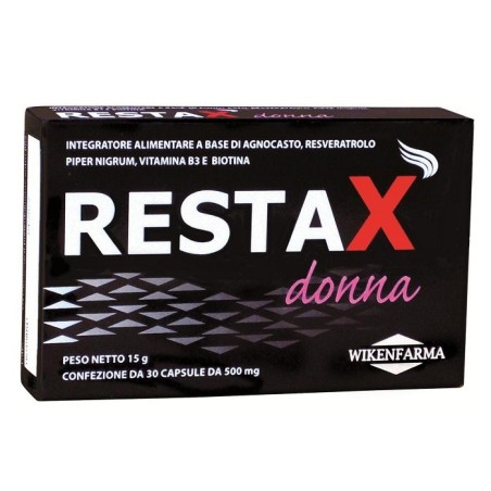 Wikenfarma Restax Donna integratore per riduzione della caduta dei capelli 30 capsule Wikenfarma Restax Donna integratore per riduzione della caduta dei capelli 30 capsule