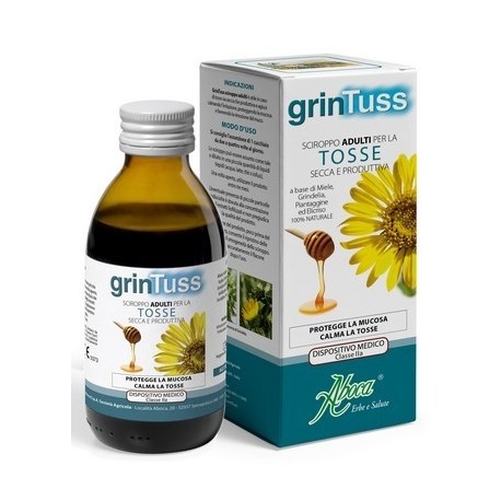 Grintuss Adulti - Sciroppo al Miele per la Tosse Secca e Grassa 180 g