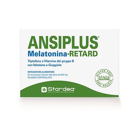 Stardea Ansiplus Retard Melatonina integratore per il sonno 20 compresse Stardea Ansiplus Retard Melatonina integratore per il sonno 20 compresse