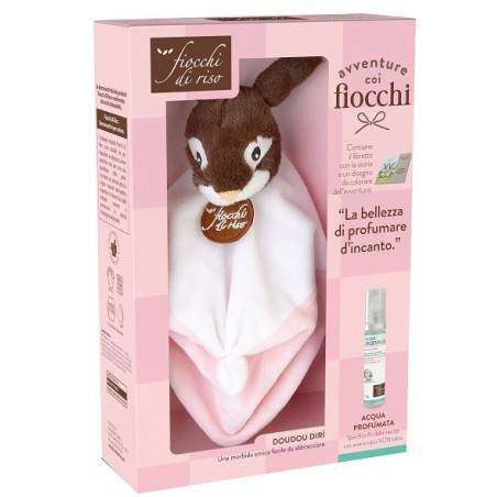 Fiocchi di Riso Cofanetto Avventure Acqua profumata + doudou rosa Fiocchi di Riso Cofanetto Avventure Acqua profumata + doudou rosa