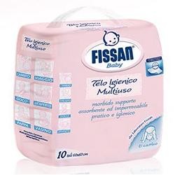 Fissan Baby Telo igienico multiuso per cambio del pannolino dei bambini 60 x 60 cm 10 pezzi