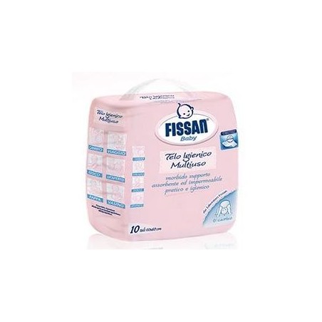 Fissan Baby Telo igienico multiuso per cambio del pannolino dei bambini 60 x 60 cm 10 pezzi Fissan Baby Telo igienico multiuso per cambio del pannolino dei bambini 60 x 60 cm 10 pezzi