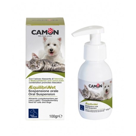 Camon Aequilibria Vet sospensione orale rilassante per cani e gatti con valeriana e melissa 100 g