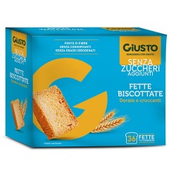 Giusto Fette Biscottate Dorate e Croccanti Senza zuccheri aggiunti 300g