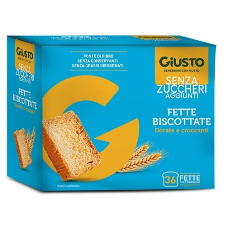 Giusto Fette Biscottate Dorate e Croccanti Senza zuccheri aggiunti 300g Giusto Fette Biscottate Dorate e Croccanti Senza zuccheri aggiunti 300g