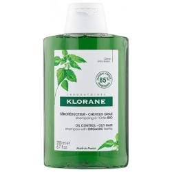 Klorane Shampoo all'ortica riequilibrante contro l'eccesso di sebo capelli grassi 400 ml