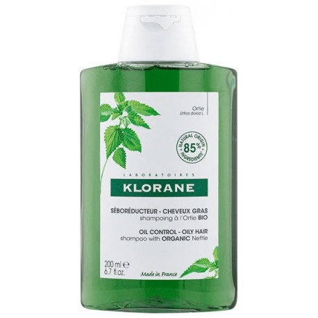 Klorane Shampoo all'ortica riequilibrante contro l'eccesso di sebo capelli grassi 400 ml
