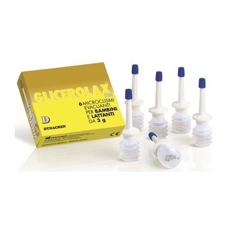 Glicerolax DM Microclismi Evacuanti per bambini e lattanti 6 pezzi x 3 g Glicerolax DM Microclismi Evacuanti per bambini e lattanti 6 pezzi x 3 g