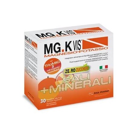 Mgk Vis Magnesio Potassio Orange Zero Zuccheri integratore di sali minerali 15 bustine Mgk Vis Magnesio Potassio Orange Zero Zuccheri integratore di sali minerali 15 bustine