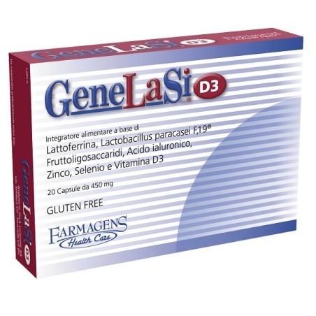 GeneLaSi D3 integratore per flora batterica intestinale 20 capsule 450 mg GeneLaSi D3 integratore per flora batterica intestinale 20 capsule 450 mg