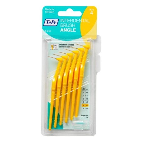 TePe Angle scovolino per spazi interdentali facile da usare giallo 0,7 mm 6 pezzi TePe Angle scovolino per spazi interdentali facile da usare giallo 0,7 mm 6 pezzi