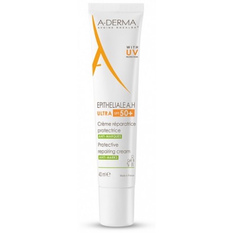 Aderma A-d Epitheliale AH SPF 50+ Crema ristrutturante protettiva anti-segni 40 ml