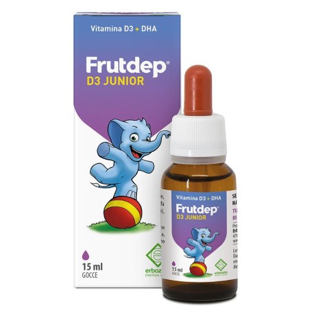 Frutdep D3 Junior integratore per ossa e sistema immunitario dei bambini 15 ml Frutdep D3 Junior integratore per ossa e sistema immunitario dei bambini 15 ml