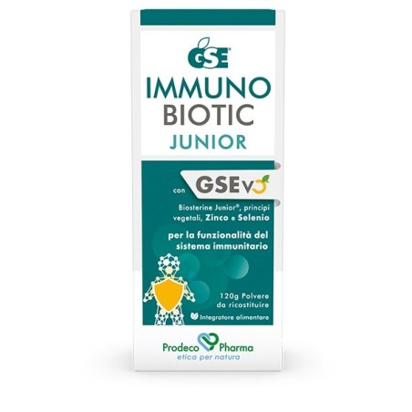 GSE Immunobiotic Junior integratore per sistema immunitario dei bambini 120 g GSE Immunobiotic Junior integratore per sistema immunitario dei bambini 120 g