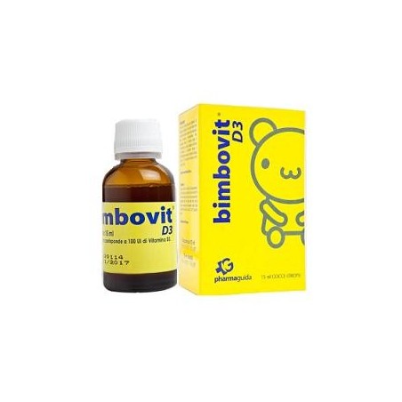 Pharmaguida Bimbovit D3 integratore per la tessuto osseo dei bambini 15 ml Pharmaguida Bimbovit D3 integratore per la tessuto osseo dei bambini 15 ml