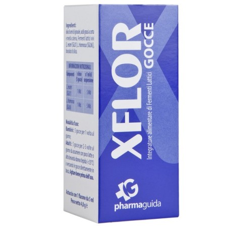 Xflor gocce integratore di fermenti lattici probiotici e zinco 5 ml Xflor gocce integratore di fermenti lattici probiotici e zinco 5 ml