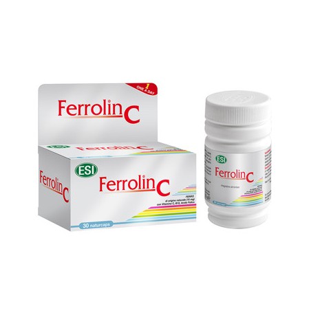 Ferrolin C 30 Capsule - Integratore Vegano a Base di Ferro Ferrolin C 30 Capsule - Integratore Vegano a Base di Ferro