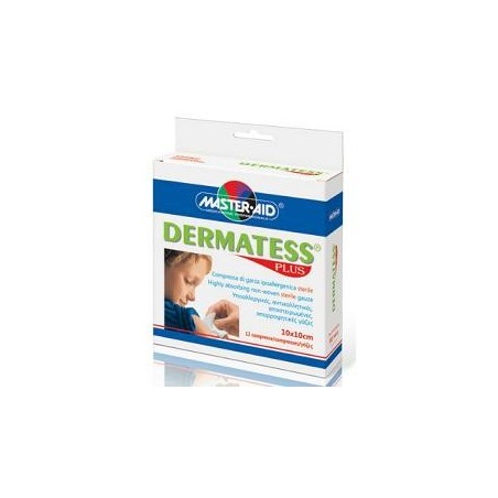 Master Aid Dermatess Plus Compressa di garza sterile in TNT 5x9 cm 12 pezzi Master Aid Dermatess Plus Compressa di garza sterile in TNT 5x9 cm 12 pezzi