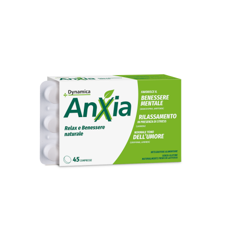 Dynamica AnXia Relax e Benessere naturale integratore per tono dell'umore 45 compresse Dynamica AnXia Relax e Benessere naturale integratore per tono dell'umore 45 compresse