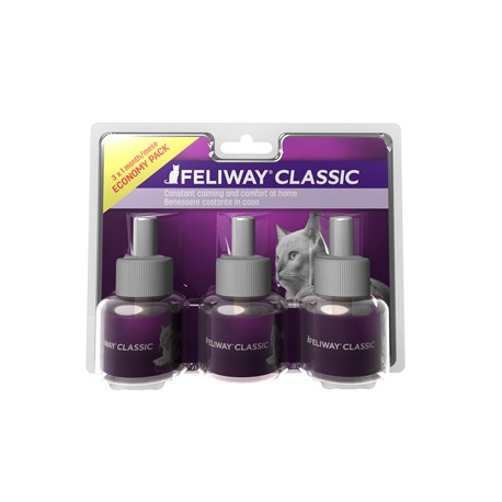 Feliway Classic Diffusore rilassante per gatti 3 ricariche da 48 ml