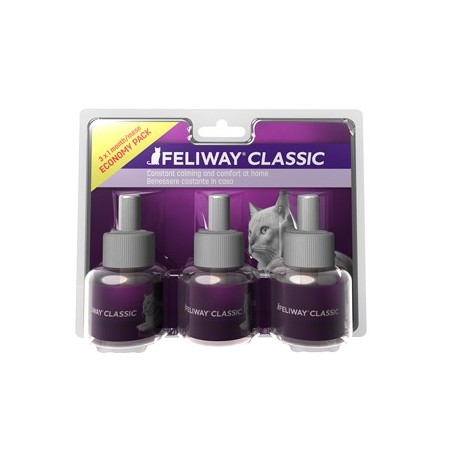 Feliway Classic Diffusore rilassante per gatti 3 ricariche da 48 ml Feliway Classic Diffusore rilassante per gatti 3 ricariche da 48 ml
