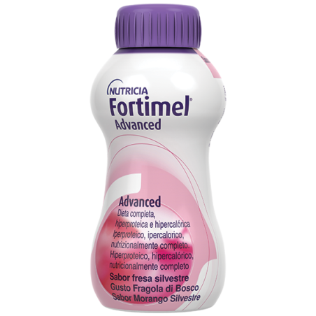 Danone Nutricia Fortimel Advanced integratore iperproteico ipercalorico gusto fragola di bosco 4 x 200 ml Danone Nutricia Fortimel Advanced integratore iperproteico ipercalorico gusto fragola di bosco 4 x 200 ml