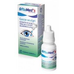 Oftamed's Gocce Oculari Occhi Disidratati e Stressati lenitive con estratto di aloe e Acido Ialuronico 0,3% 10 ml