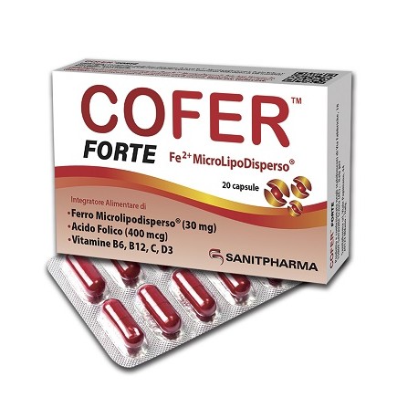 Cofer Forte integratore di ferro e vitamine del gruppo B 20 capsule