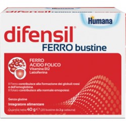 Humana Difensil Ferro integratore per stanchezza e affaticamento 20 bustine
