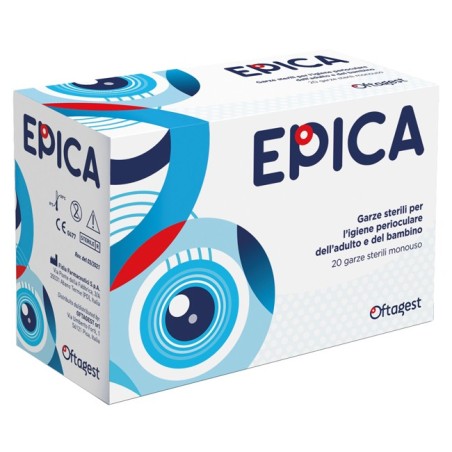 Oftagest Epica Garze Sterili per Igiene Perioculare Adulti e Bambini 20 pezzi Oftagest Epica Garze Sterili per Igiene Perioculare Adulti e Bambini 20 pezzi