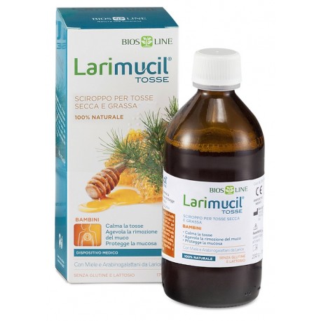 Bios Line Larimuciltosse Bambini Sciroppo per tosse secca e grassa 100% naturale 175 ml