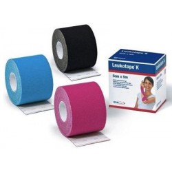 Essity Italy Benda Adesiva Leukotape K Per Taping Fisioterapico Larghezza 5 Cm Lunghezza 5 M Colore Azzurro In Rotolo