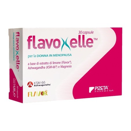 Pizeta Pharma Flavoxelle integratore senza fitoestrogeni per donna in menopausa o perimenopausa 30 capsule Pizeta Pharma Flavoxelle integratore senza fitoestrogeni per donna in menopausa o perimenopausa 30 capsule