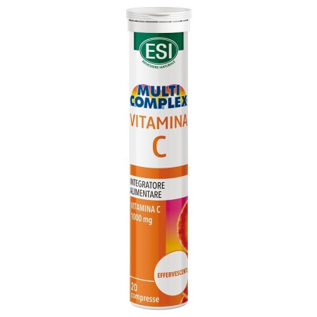 Esi Multicomplex Vitamina C alto dosaggio 1000 mg 20 compresse effervescenti Esi Multicomplex Vitamina C alto dosaggio 1000 mg 20 compresse effervescenti