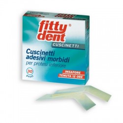 Fittydent Cuscinetti per protesi inferiore morbidi e adesivi 30 pezzi