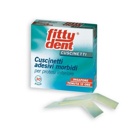 Fittydent Cuscinetti per protesi inferiore morbidi e adesivi 30 pezzi