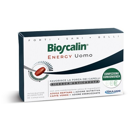 Bioscalin Energy integratore contro la caduta dei capelli dell'uomo 30 compresse