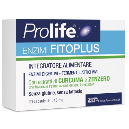 Prolife Enzimi Fitoplus Integratore con fermenti lattici 20 capsule Prolife Enzimi Fitoplus Integratore con fermenti lattici 20 capsule
