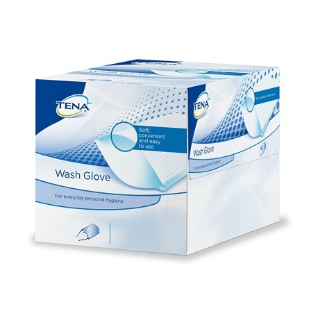 Tena Wash Glove guanto monouso per igiene pelli mature e delicate 50 pezzi