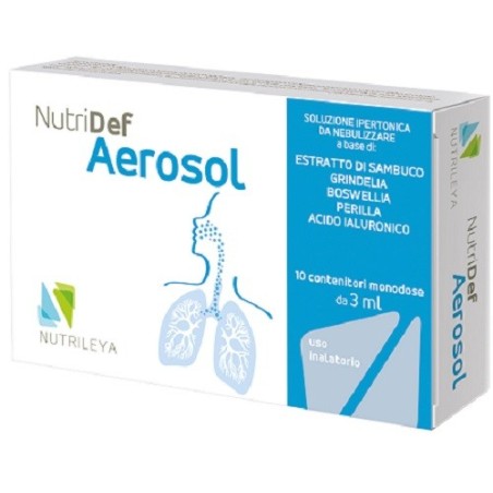Nutridef Aerosol soluzione ipertonica da nebulizzare per benessere delle vie aeree 10 fiale Nutridef Aerosol soluzione ipertonica da nebulizzare per benessere delle vie aeree 10 fiale