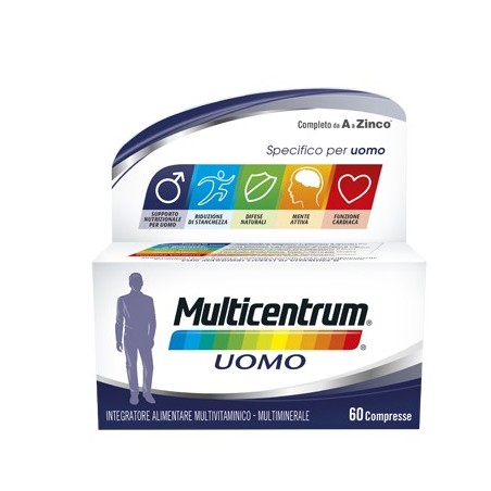 Multicentrum Uomo integratore multivitaminico per la salute maschile 60 compresse Multicentrum Uomo integratore multivitaminico per la salute maschile 60 compresse