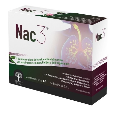 Treelife Pharma Nac 3 integratore fluidificante per vie respiratorie 14 bustine Treelife Pharma Nac 3 integratore fluidificante per vie respiratorie 14 bustine