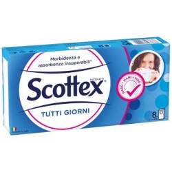 Scottex Tutti i Giorni fazzoletti di carta morbidi e resistenti 8 pacchetti