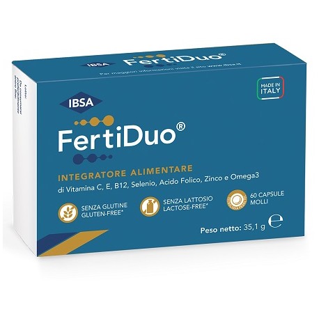 Ibsa Fertiduo integratore per la fertilità maschile 60 capsule