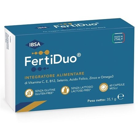Ibsa Fertiduo integratore per la fertilità maschile 60 capsule Ibsa Fertiduo integratore per la fertilità maschile 60 capsule