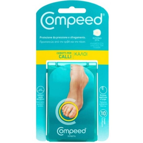 Compeed Calli Interno dita - Cerotto per i calli sulle dita dei piedi 10 pezzi