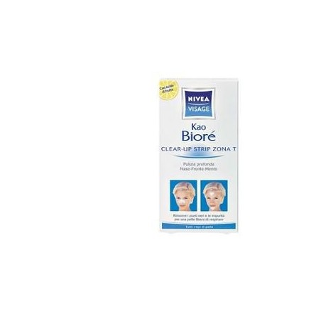 Nivea Viso Kao Biorè Clearup Strip Zona T cerotti per la rimozione dei punti neri Nivea Viso Kao Biorè Clearup Strip Zona T cerotti per la rimozione dei punti neri