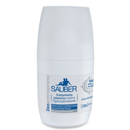 Sauber Deoactive deodorante trattamento intensivo dell'ipersudorazione 72 ore roll on 50 ml Sauber Deoactive deodorante trattamento intensivo dell'ipersudorazione 72 ore roll on 50 ml