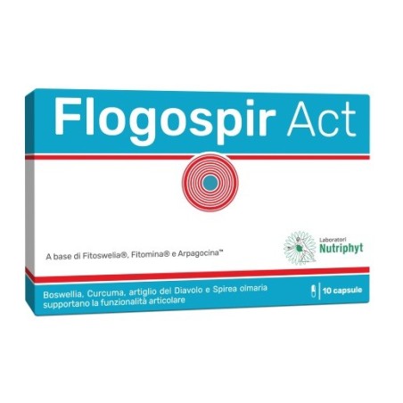Flogospir Act integratore per tensione articolare 10 capsule Flogospir Act integratore per tensione articolare 10 capsule